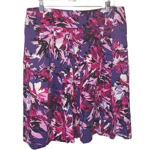 East 5th Colorful Floral Skirt With Pockets Size 16